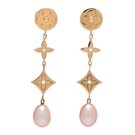 louis vuitton earrings pearl